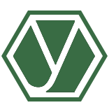 hexagon shaped logo with the letter Y