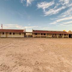 Historic Rio Vista building and open courtyard