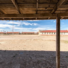 View beneath a shaded Rio Vista porch