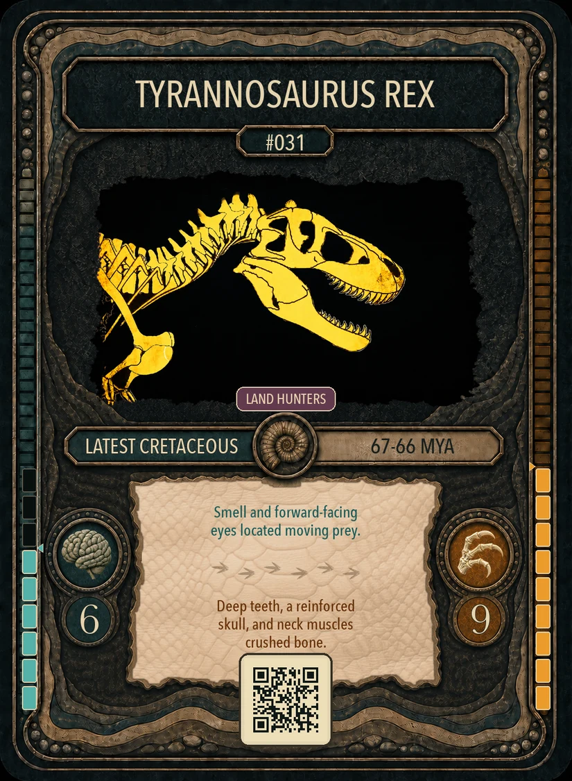 Tyrannosaurus rex Deep Time discovery card
