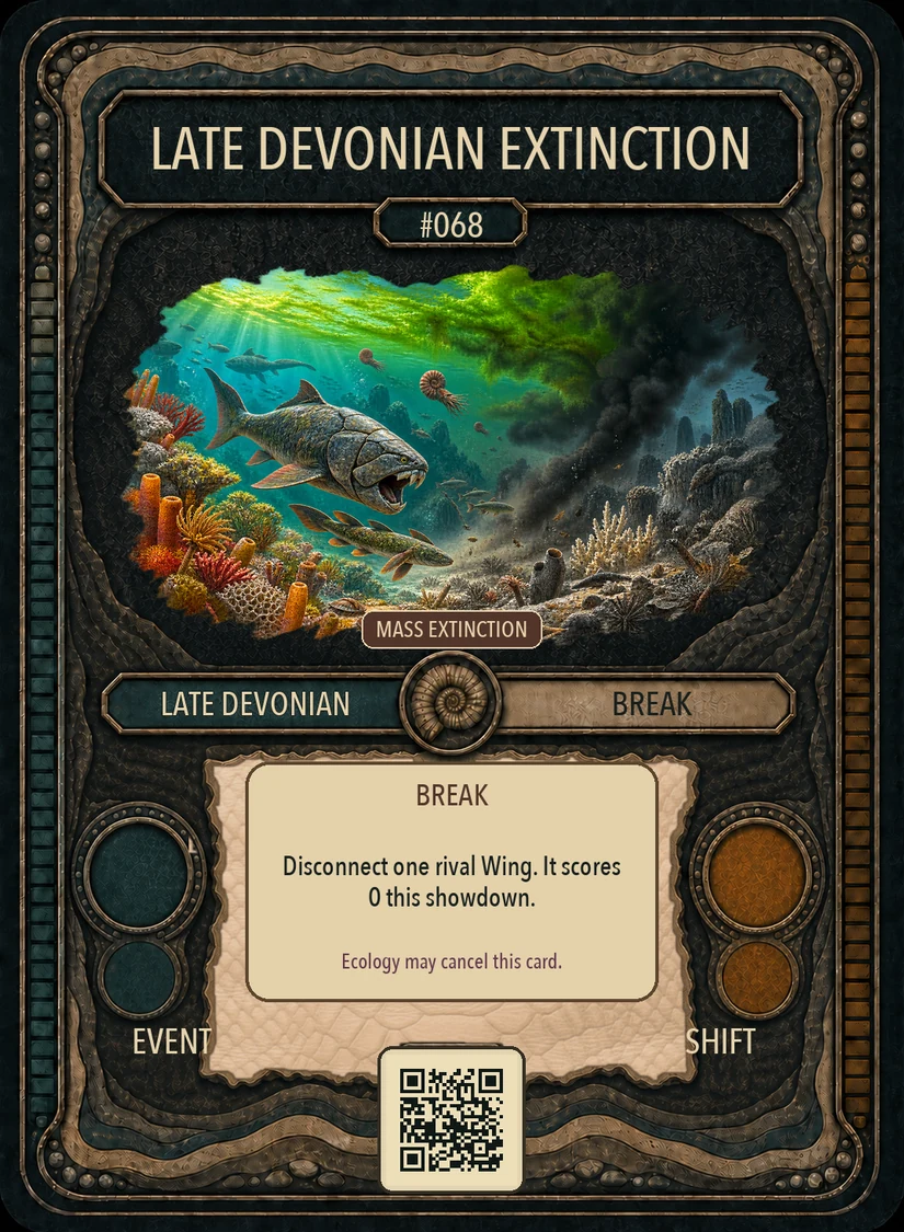 Late Devonian Extinction Deep Time card