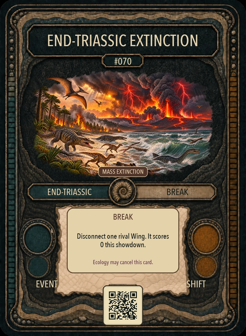 End-Triassic Extinction Deep Time card