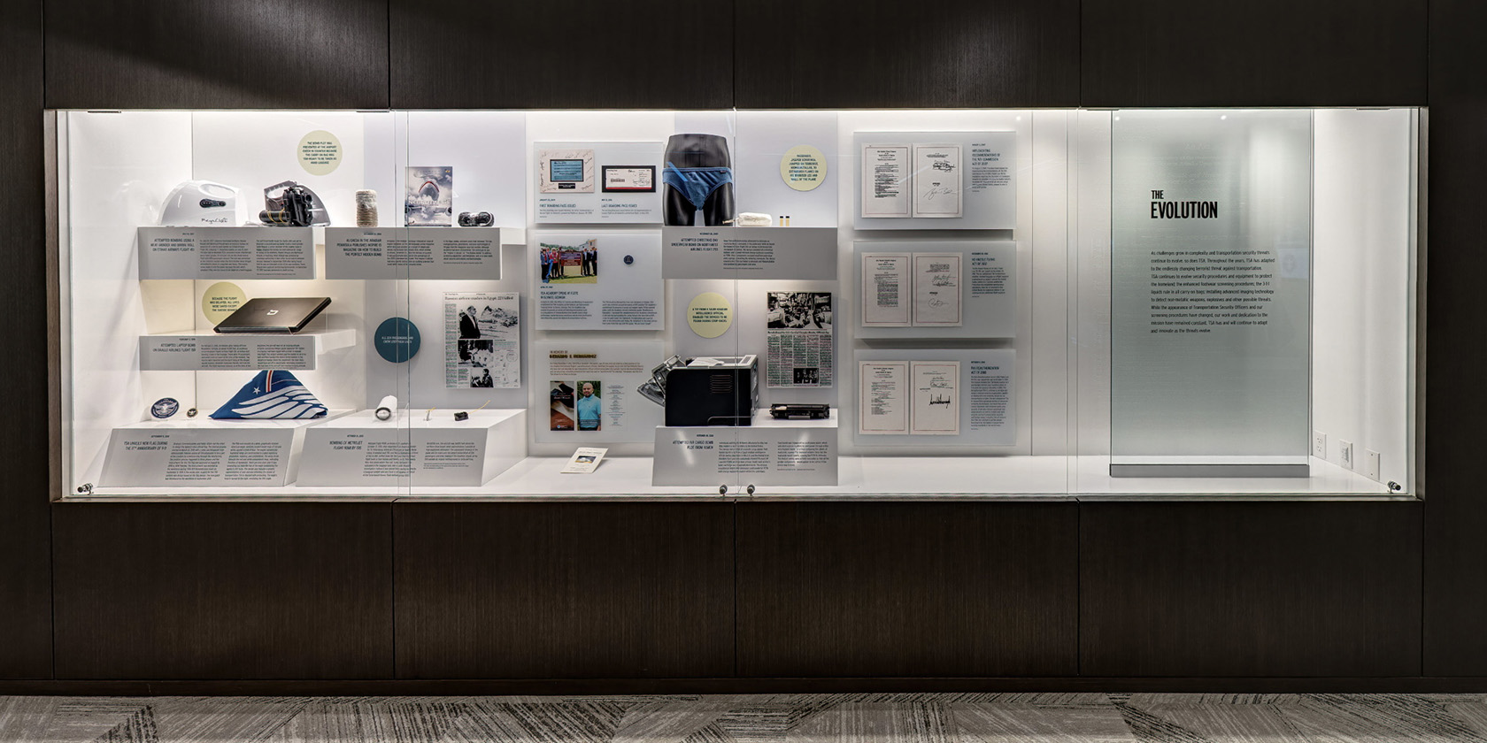 Evolution gallery showing the later development of TSA programs and procedures